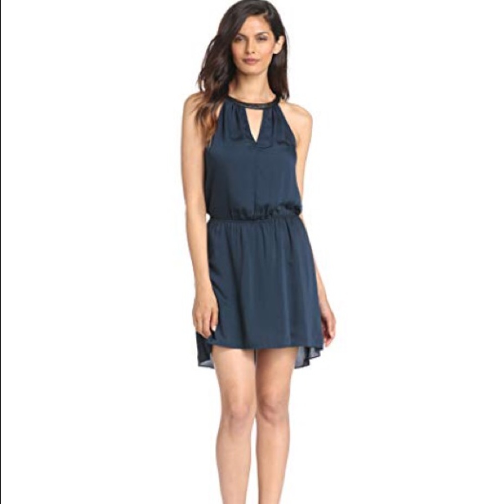 BCBGeneration racerback dress- faux leather detail